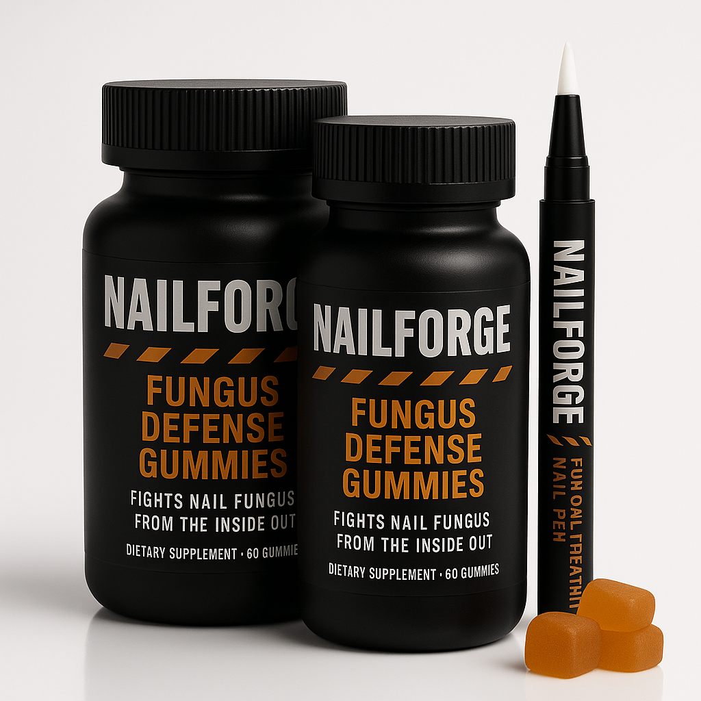 Stronger, Cleaner Nails in 60 Days — NailForge Defense Kit (2× Gummies + Nail Pen)